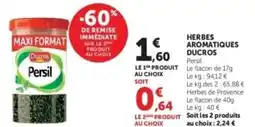Hyper U DUCROS Herbes aromatiques offre