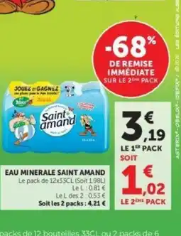 Hyper U SAINT AMAND Eau minerale offre