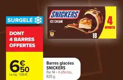 Carrefour SNICKERS Barres glacées offre