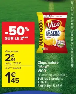 Carrefour VICO Chips nature Maxi offre