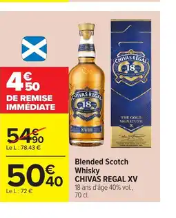 Carrefour CHIVAS REGAL XV Blended Scotch Whisky offre