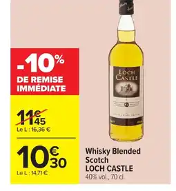 Carrefour LOCH CASTLE Whisky Blended Scotch offre