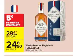 Carrefour FONDAUDÈGE Whisky Français Single Malt offre