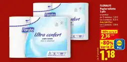 Lidl Floralys papier toilette 3 plis offre