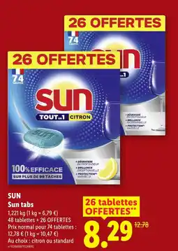 Lidl Sun tabs offre