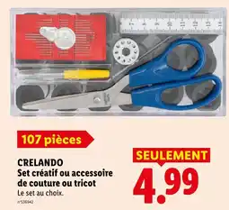 Lidl Crelando set créatif ou accessoire de couture offre