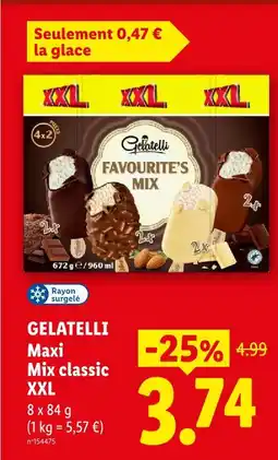 Lidl Gelatelli maxi mix classic xxl offre