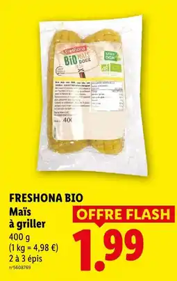 Lidl Freshona bio maïs doux à griller offre