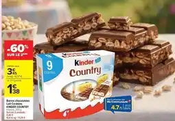 Carrefour Market Ferrero rocher - barres chocolatées kinder country offre
