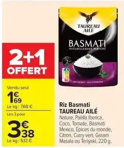 Carrefour Market Taureau ailé - riz basmati offre