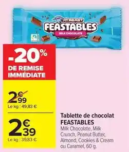 Carrefour Market Tablette de chocolat offre