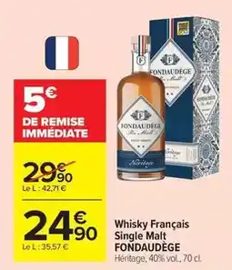 Carrefour Market Heritage - whisky français single malt offre