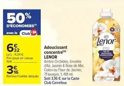 Carrefour Market Lenor - adoucissant concentré offre