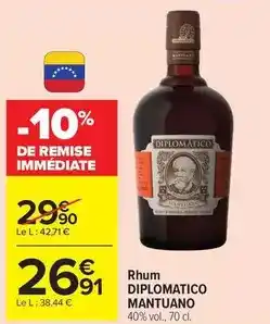 Carrefour Market Diplomatico - rhum mantuano offre