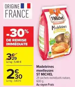 Carrefour Market St michel - madeleines moelleuses offre