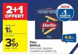 Carrefour Market Barilla - pâtes offre
