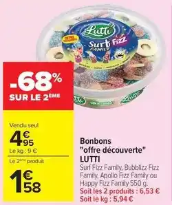 Carrefour Market Lutti - bonbons offre découverte offre