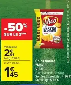 Carrefour Market Vico - chips nature offre