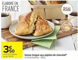 Carrefour Market Suisse longue aux pépites de chocolat offre
