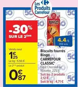 Carrefour Market Carrefour - biscuits fourrés bingo offre