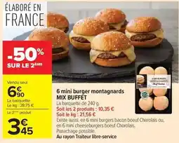 Carrefour Market Burger - 6 mini burger montagnards mix buffet offre