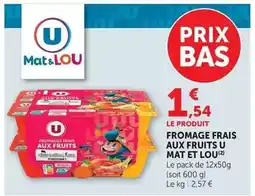 U Express Fromage frais aux fruits u mat et lou offre