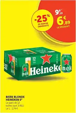 U Express Heineken - biere blonde 55° offre