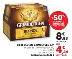 Maximarché Biere blonde grimbergen 6,7° offre