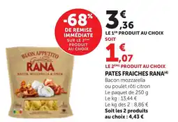 Maximarché Pates fraiches rana offre