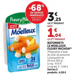 Maximarché Batonnets le moelleux fleury michon offre