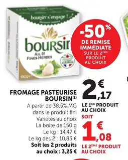 Maximarché Fromage pasteurise boursin offre