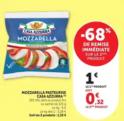 Maximarché Mozzarella pasteurise casa azzurra offre