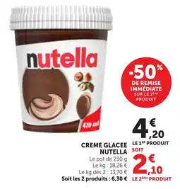 Maximarché Creme glacee nutella offre