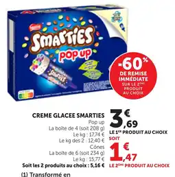 Maximarché Creme glacee smarties offre
