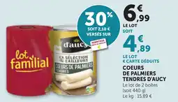 Maximarché Coeurs de palmiers tendres d'aucy offre