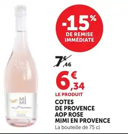 Maximarché Cotes de provence aop rose mimi en provence offre
