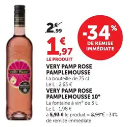 Maximarché Very pamp rose pamplemousse offre