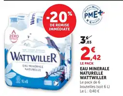 Maximarché Eau minerale naturelle wattwiller offre