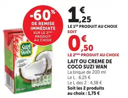 Maximarché Lait ou creme de coco suzi wan offre