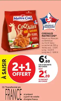 Maximarché Coq'ailes maitre coq offre