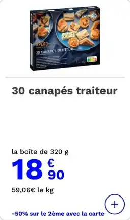 Picard 30 canapés traiteur offre