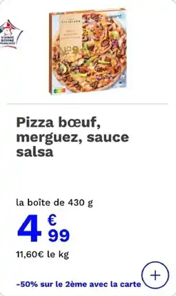 Picard Pizza bœuf merguez sauce salsa offre