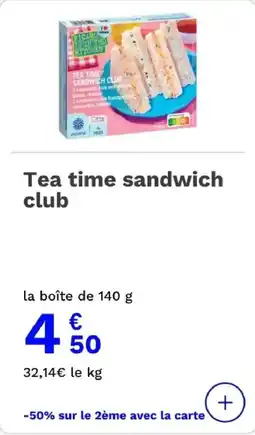 Picard Tea time sandwich club offre