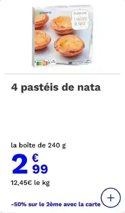 Picard 4 pastéis de nata offre
