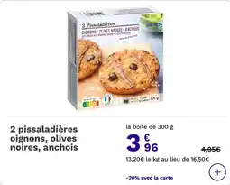 Picard 2 pissaladières oignons, olives noires anchois offre