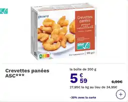 Picard Crevettes panées asc offre