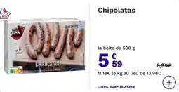 Picard Chipolatas offre