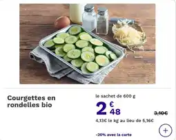 Picard Courgettes en rondelles bio offre