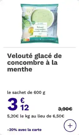 Picard Velouté glacé de concombre à la menthe offre