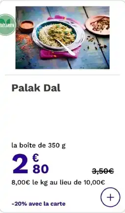 Picard Palak dal offre